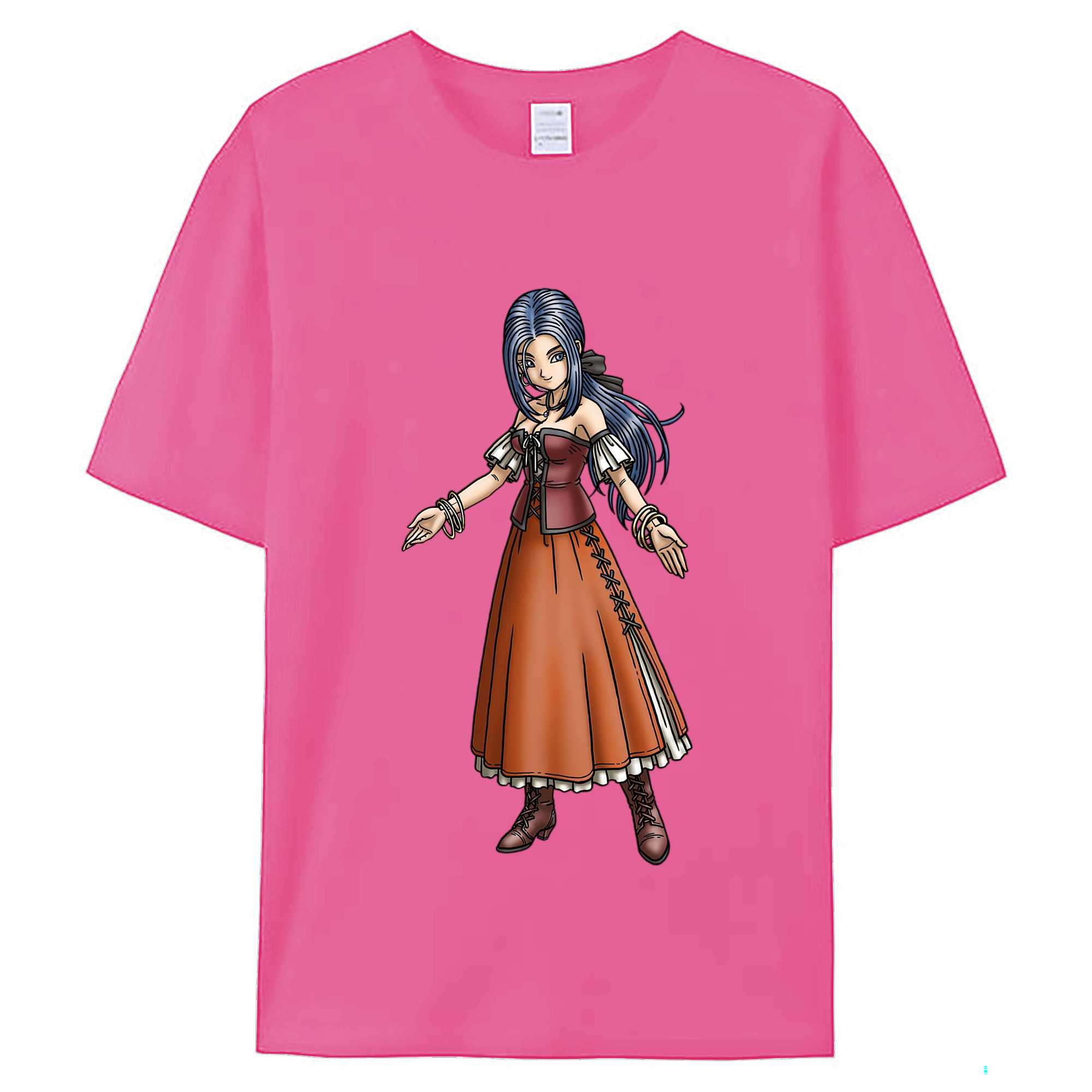 （画像用） ドラゴンクエスト Doragon Kuesuto Dragon Quest レディースカジュアルプリントTシャツ（綿100％）